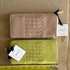Women's Tan OR Green Woven Clutch